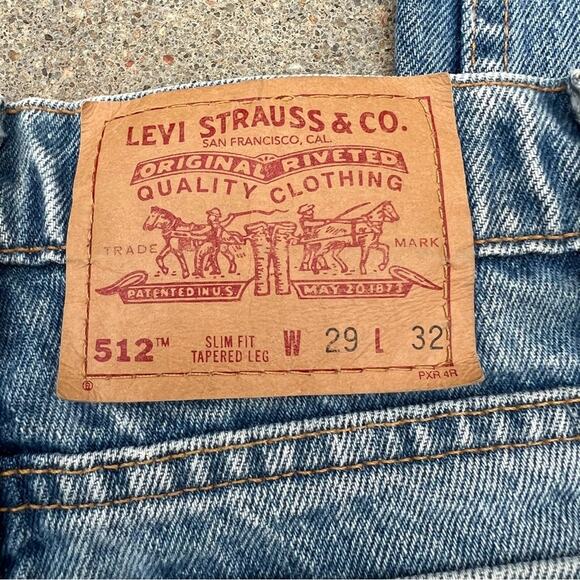 Vintage 90s Levi’s 512 slim fit tapered leg jeans 29x32 - Picture 4 of 10